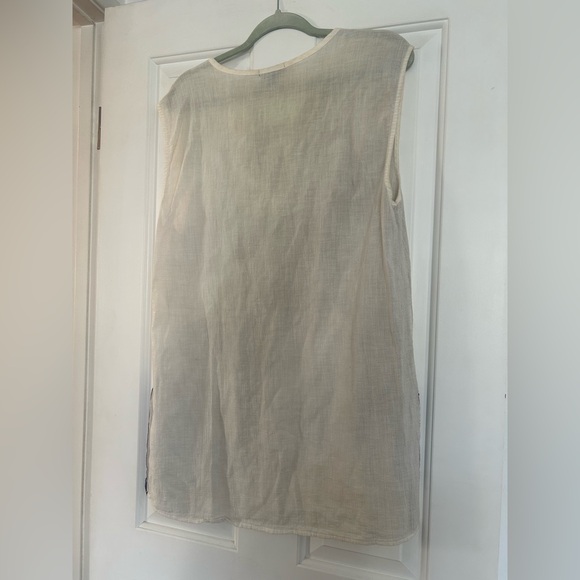 J Crew White Sleeveless Tassel Beach Tunic - Picture 8 of 8